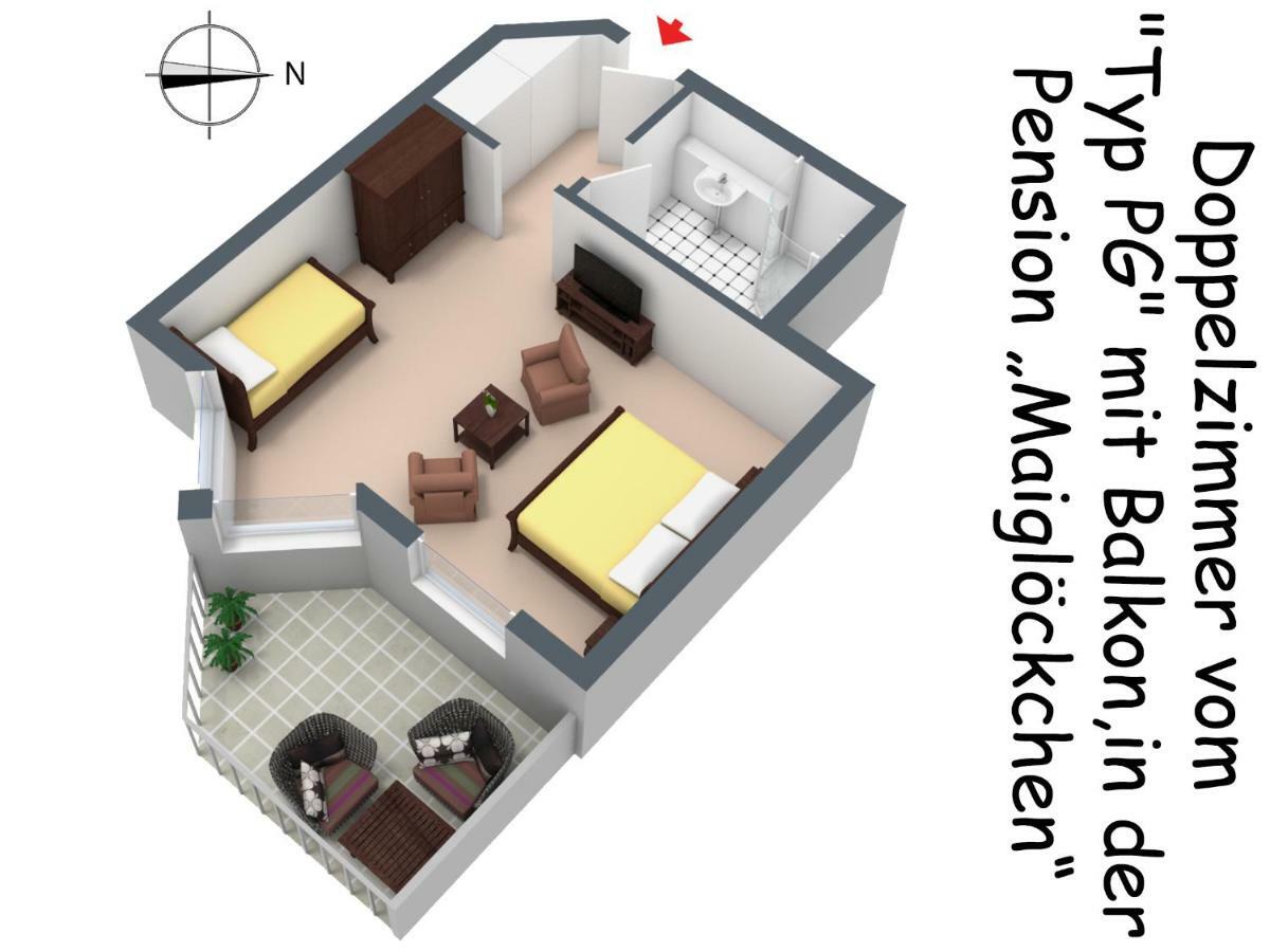 Pension Maigloeckchen Karlshagen Exteriér fotografie